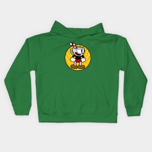 cuphead circle Kids Hoodie